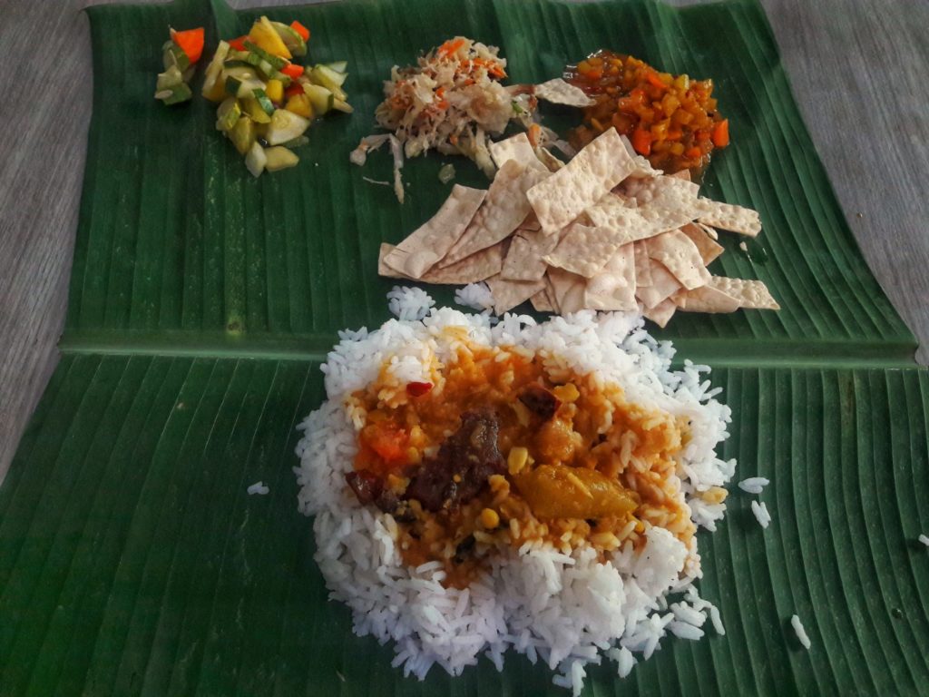rice with vegetables and dhal selvam restaurant melaka